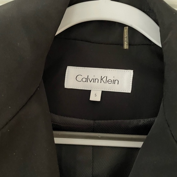 NWOT Calvin Klein Black Pea Coat - Picture 5 of 6